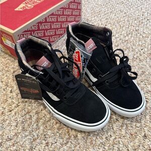 Vans Black and White High-Top Sneakers